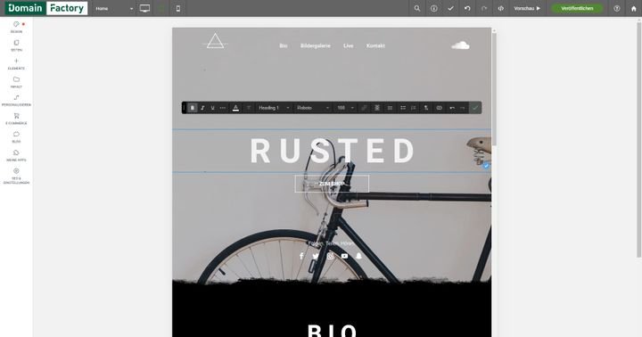 Bei DomainFactory haben Sie die Wahl aus der Desktop-, Tablet- und Smartphone-Ansicht