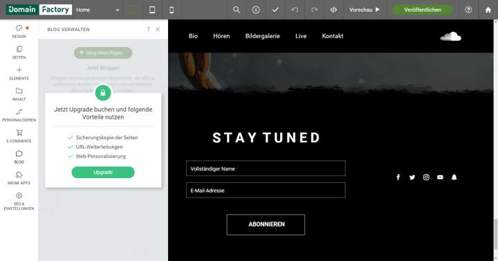 Das Blog-Feature lässt sich leider nicht vorab testen
        Quelle: df.eu; Screenshot: trusted.de
      