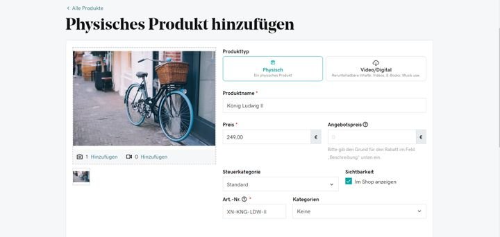 Mit dem GoDaddy Online-Shop verkaufen Sie Ihre Produkte in einem einfachen Shop-System
