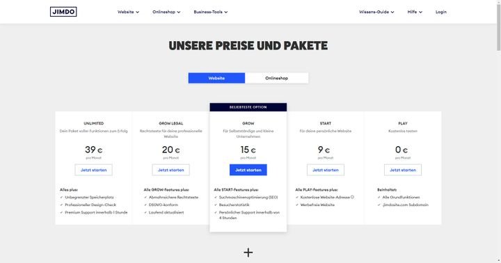 Oft bekommen Sie Grundversionen von Homepage-Baukästen auch kostenlos
