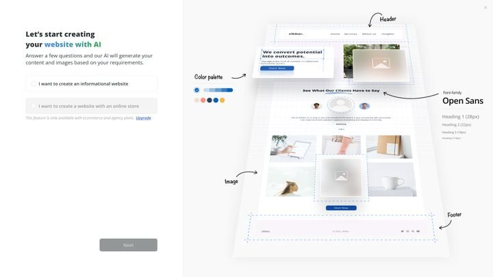 Manche Tools wie 10Web bieten neben der Website-KI zusätzliche Tools mit künstlicher Intelligenz an