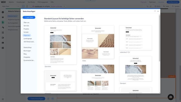 Wix bietet keine fertigen Vorlagen für deine Datenschutzseite, dein Impressum oder AGBs