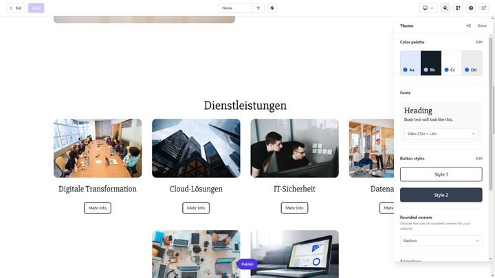 Durable spendiert dir einen supereinfachen Editor. Der bietet aber weniger Optionen als andere Tools