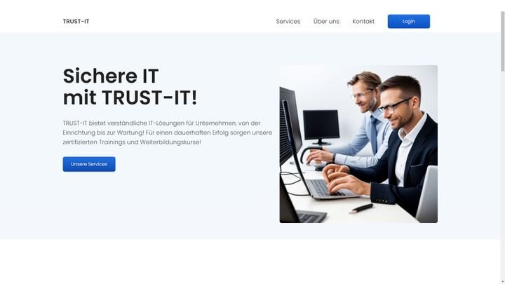 Eine Website, wie wir sie inzwischen im Netz oft finden. Übersichtlich und modern.