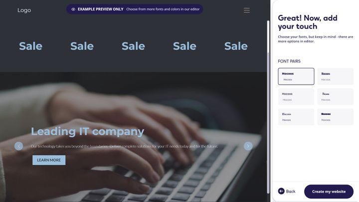 Entscheide dich für die passenden Fonts