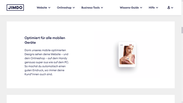 Viele Baukästen bieten responsive Website-Designs, die Editoren unterscheiden sich aber stark