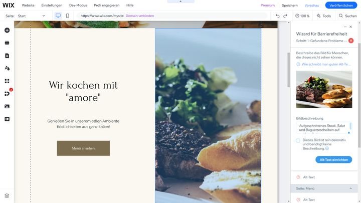 Richte Alternativtexte für deine Bilder ein