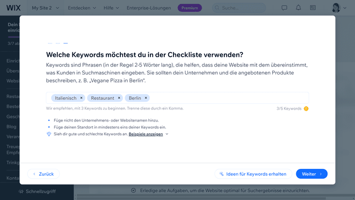 Statte deine Page mit aussagekräftigen Keywords aus