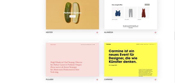 Ob Privat- oder Business-Website, Squarespace liefert viele passende Templates aus verschiedenen Kategorien