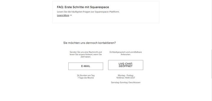 Im Online-Hilfecenter finden Sie die Kontaktinformationen für den E-Mail- und Live-Chat-Support