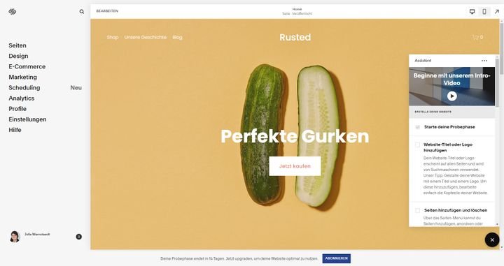 Für den Test entschied sich Rusted für eine neutrale Vorlage
