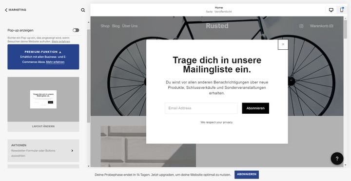 Zeigen Sie Ihren Usern Pop-ups an, um Ihre Marketingziele zu erreichen