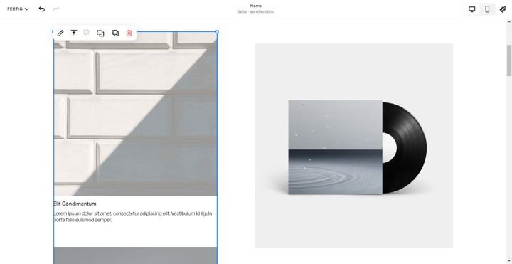An der einen Rasterlinie erhalten Sie eine große Ansicht der Inhalte …