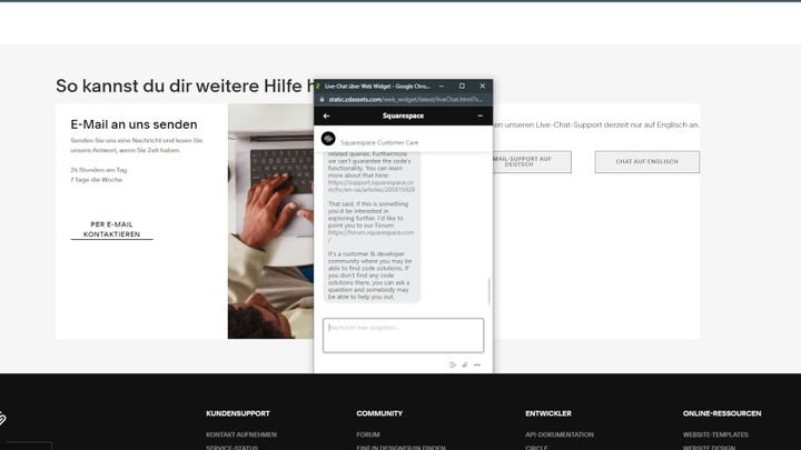 Wir erhielten schnell eine kompetente Antwort auf unsere Support-Anfrage