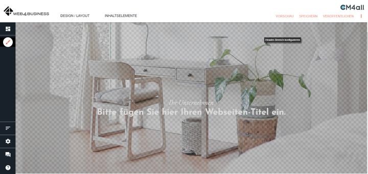 Das prominente Header-Element auf vielen Designvorlagen lässt sich nur in einem bestimmten Maße anpassen