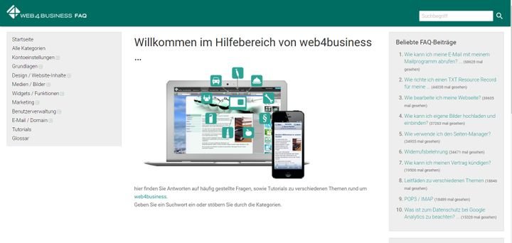 Einen umfangreichen Hilfebereich öffnen Sie direkt aus dem Editor heraus