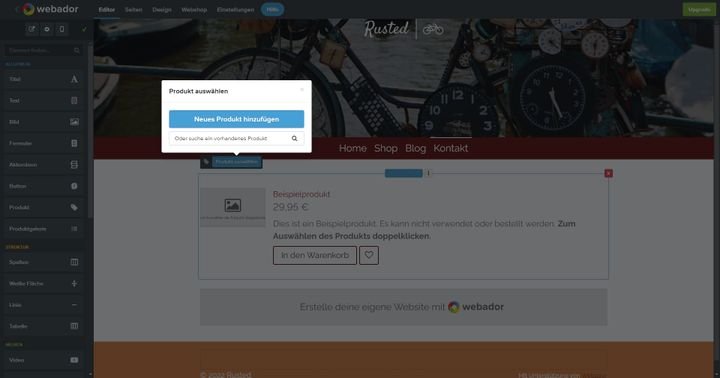 Es gibt auch etwas speziellere Widgets, mit denen Sie die Seite auf Ihren Use Case anpassen