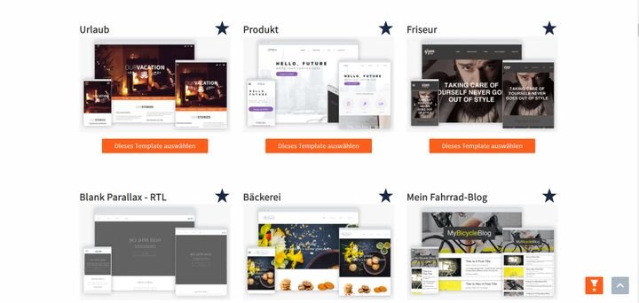 Viele Designs, die webgo im Gepäck hat, sind modern und für unterschiedliche Branchen geeignet