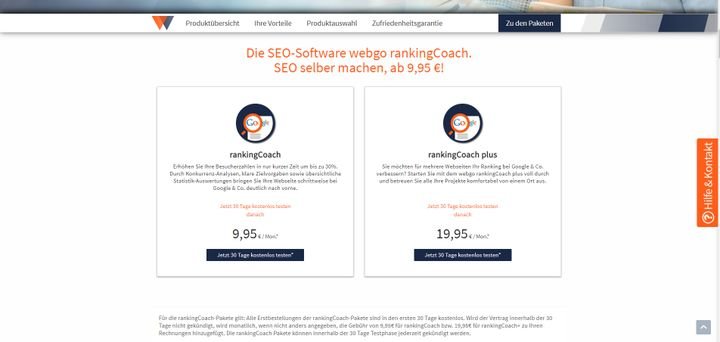 Mit dem optionalen rankingCoach tauchen Sie noch tiefer in die Suchmaschinenoptimierung ein