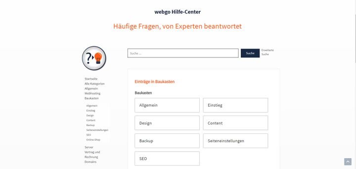 Brauchen Sie schnelle Hilfe, finden Sie im Online-Helpcenter von webgo nützliche Tutorials und Antworten auf die häufigsten Fragen