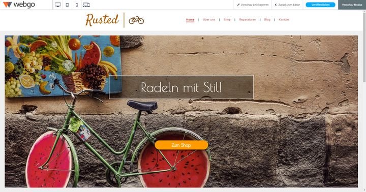 webgo bietet Ihnen Vorlagen mit schicken und auffälligen Headern