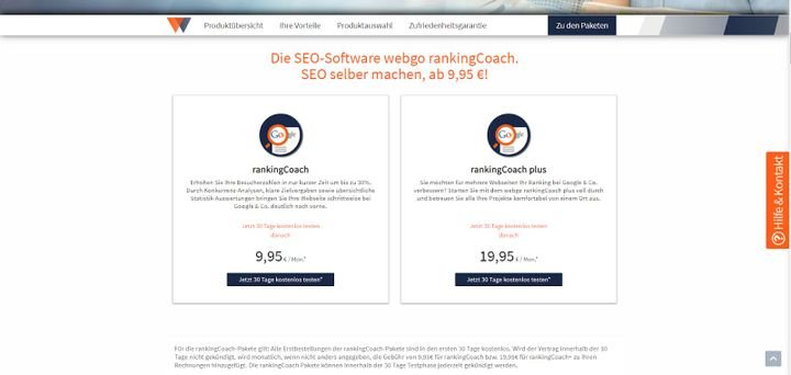 Mit dem optionalen rankingCoach tauchen Sie noch tiefer in die Suchmaschinenoptimierung ein
