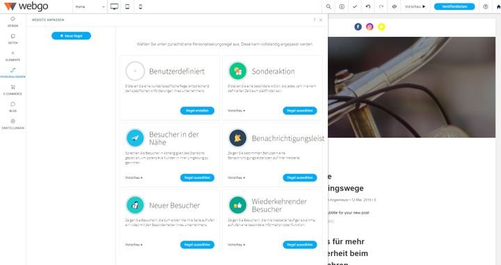 Personalisieren Sie das Website-Erlebnis Ihrer User