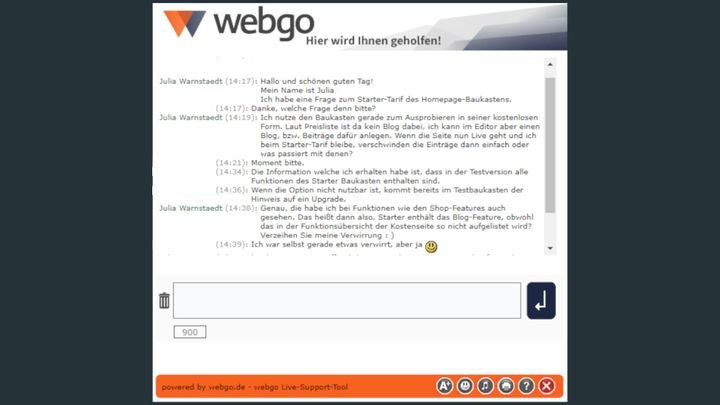 Der webgo-Support überzeugt mit einem kompetenten und freundlichen Auftreten