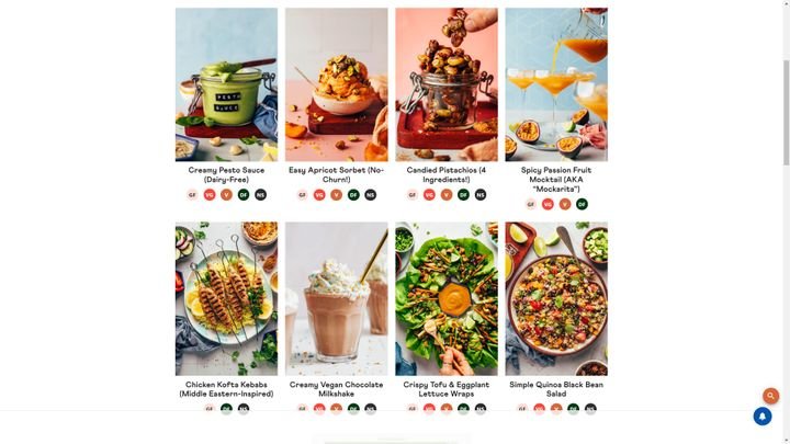 Die kartenartigen Kacheln machen Lust auf mehr – der beste Weg, um deine User zum Anklicken zu bewegen