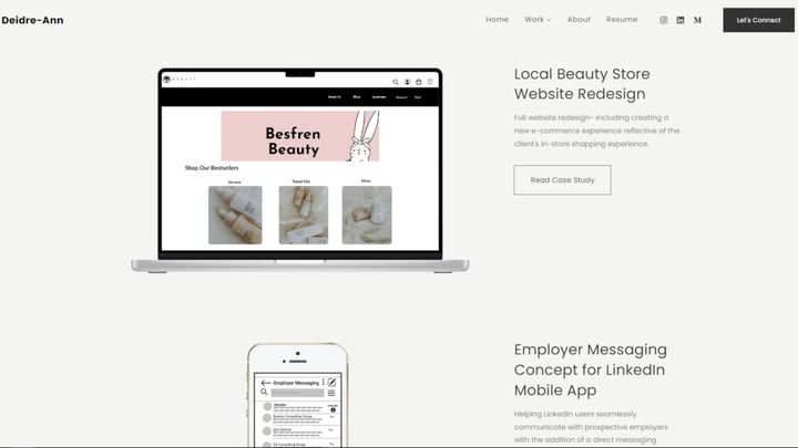 Deidre-Ann setzt ihre Handvoll Projekte gekonnt ins Spotlight und kann damit überzeugen