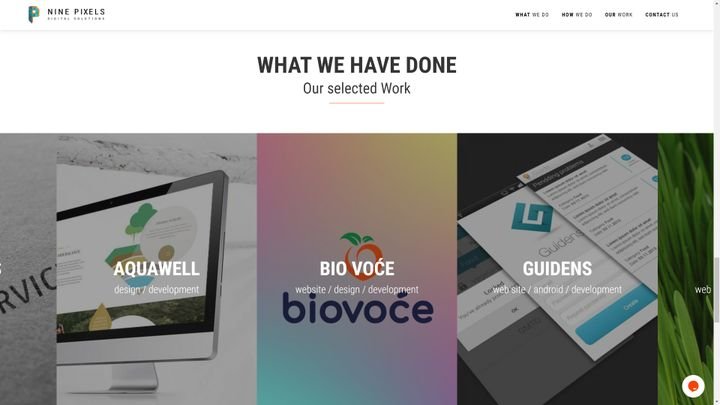 Einfach, stilvoll, effektiv: So präsentiert sie die Agenturseite von Nine Pixels