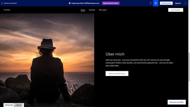 Ein Portfolio mit einfachem Hauptmenü