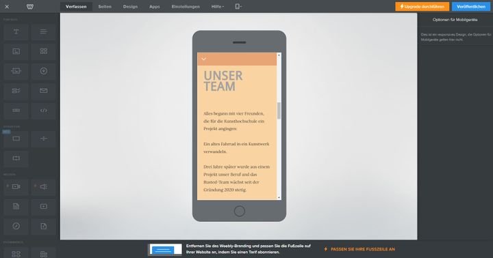 Stellen Sie mit der Vorschau sicher, dass Ihre Seite auch auf Smartphones gut aussieht
