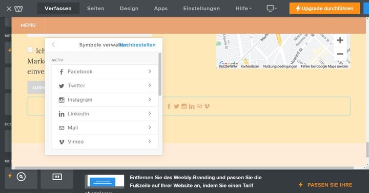 Weebly hat auch einige speziellere Widgets für Sie im Angebot