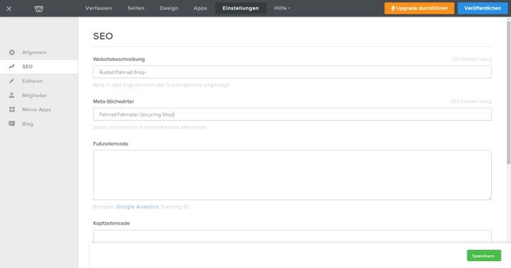 Geben Sie individuelle Seitenbeschreibungen und Metatitel ein