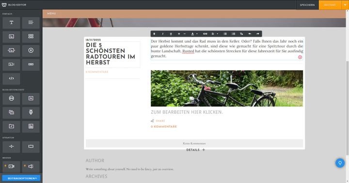 Erstellen Sie mit Weebly Ihren eigenen Blog