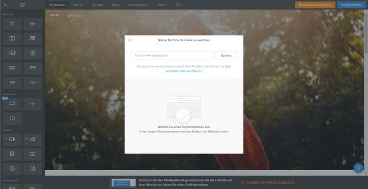 Binden Sie eine eigene bestehende Domain ein oder kaufen Sie sich Ihre Wunschdomain