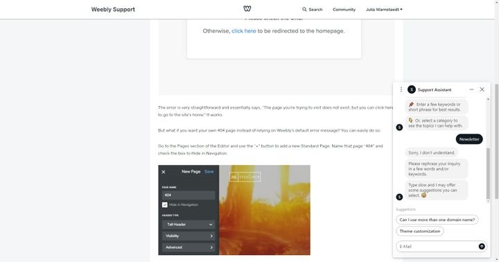 Zunächst versuchten wir es mit dem Chatbot