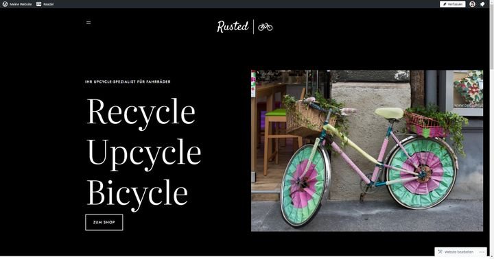 So könnte der Header Ihrer WordPress-Seite aussehen
