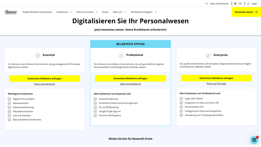Personio HR-Betriebssystem Kosten 2023 » Aktuelle Preise & Tarife ...