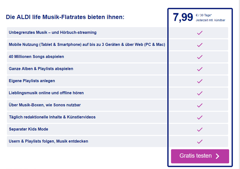 ALDI life Musik im Test: Bewertungen & Kosten 2021 im ...